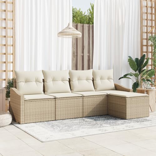 ZQQLVOO 5-TLG. Garten-Essgruppe mit Kissen Beige Poly Rattan 使用逗号” for 办公室 ZQQLVOO 5-TLG. Garten-Essgruppe mit Kissen Beige Poly Rattan 使用逗号” for 办公室 von ZQQLVOO