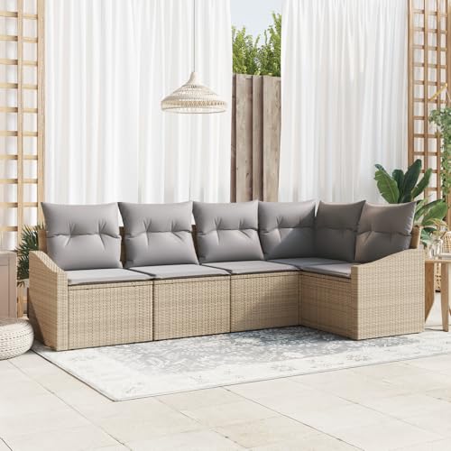 ZQQLVOO 5-TLG. Garten-Essgruppe mit Kissen Beige Poly Rattan 使用逗号” for 卧室 ZQQLVOO 5-TLG. Garten-Essgruppe mit Kissen Beige Poly Rattan 使用逗号” for 卧室 von ZQQLVOO