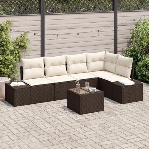 ZQQLVOO 5-TLG. Garten-Sofagarnitur mit Kissen Grau Poly Rattan 使用逗号” for 办公室 ZQQLVOO 5-TLG. Garten-Sofagarnitur mit Kissen Grau Poly Rattan 使用逗号” for 办公室 von ZQQLVOO
