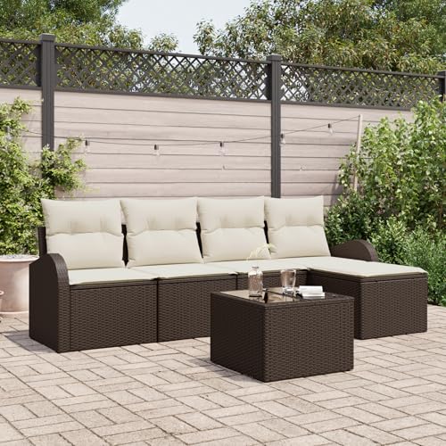 ZQQLVOO 5-TLG. Garten-Sofagarnitur mit Kissen Grau Poly Rattan “区分 for 卧室 ZQQLVOO 5-TLG. Garten-Sofagarnitur mit Kissen Grau Poly Rattan “区分 for 卧室 von ZQQLVOO