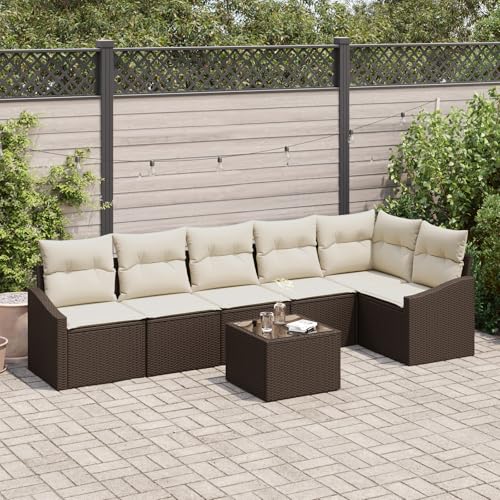 ZQQLVOO 6-TLG. Garten-Sofagarnitur mit Kissen Grau Poly Rattan “区分 for 室外 ZQQLVOO 6-TLG. Garten-Sofagarnitur mit Kissen Grau Poly Rattan “区分 for 室外 von ZQQLVOO