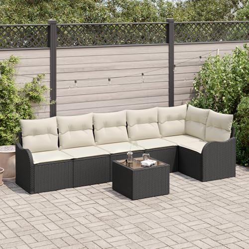 ZQQLVOO 6-teiliges Garten-Sofa Set mit Kissen Braun Poly Rattan 使用逗号” for 卧室 von ZQQLVOO