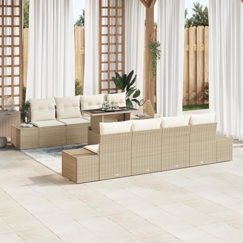ZQQLVOO 7-TLG. Garten-Sofagarnitur mit Kissen Beige Poly Rattan “区分 for 办公室 ZQQLVOO 7-TLG. Garten-Sofagarnitur mit Kissen Beige Poly Rattan “区分 for 办公室 von ZQQLVOO