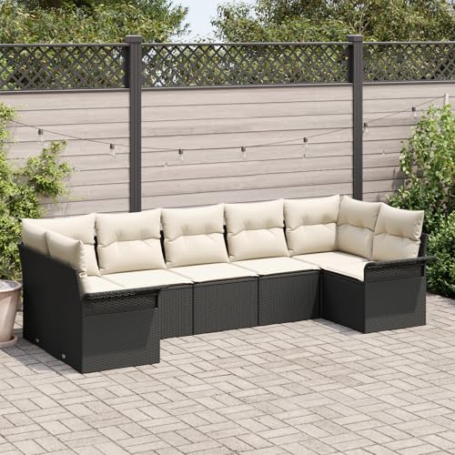 ZQQLVOO 7-TLG. Garten-Sofagarnitur mit Kissen Schwarz Poly Rattan “区分 for 卧室 ZQQLVOO 7-TLG. Garten-Sofagarnitur mit Kissen Schwarz Poly Rattan “区分 for 卧室 von ZQQLVOO