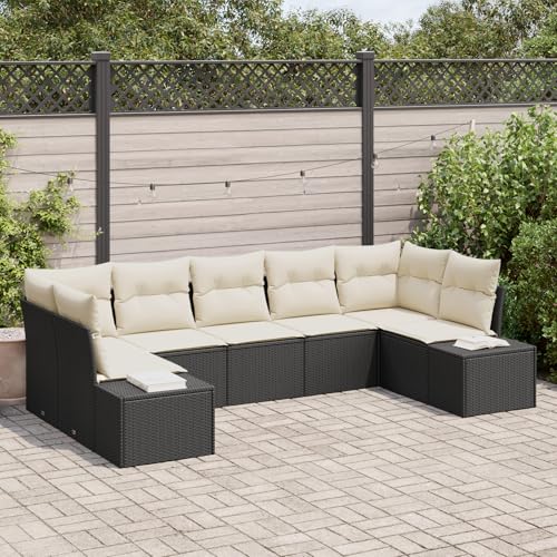 ZQQLVOO 7-teiliges Garten-Sofaset mit Kissen Schwarz Poly-Rattan 使用逗号” for 办公室 ZQQLVOO 7-teiliges Garten-Sofaset mit Kissen Schwarz Poly-Rattan 使用逗号” for 办公室 von ZQQLVOO