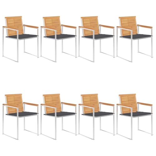 ZQQLVOO 8 STK. Gartenstühle mit Kissen Massivholz Teak Balkonstühle Terrassenmöbel for Balcony Patio ZQQLVOO 8 STK. Gartenstühle mit Kissen Massivholz Teak Balkonstühle Terrassenmöbel for Balcony Patio von ZQQLVOO
