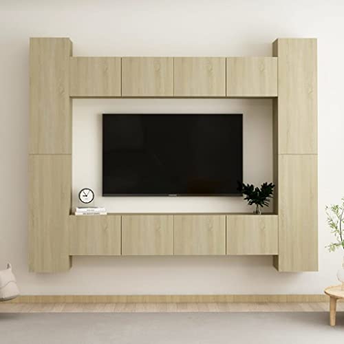 ZQQLVOO 8-TLG. TV-Schrank-Set Sonoma-Eiche Holzwerkstoff Fernsehschrank Sideboard Wohnzimmer lowboard tv Board ZQQLVOO 8-TLG. TV-Schrank-Set Sonoma-Eiche Holzwerkstoff Fernsehschrank Sideboard Wohnzimmer lowboard tv Board von ZQQLVOO