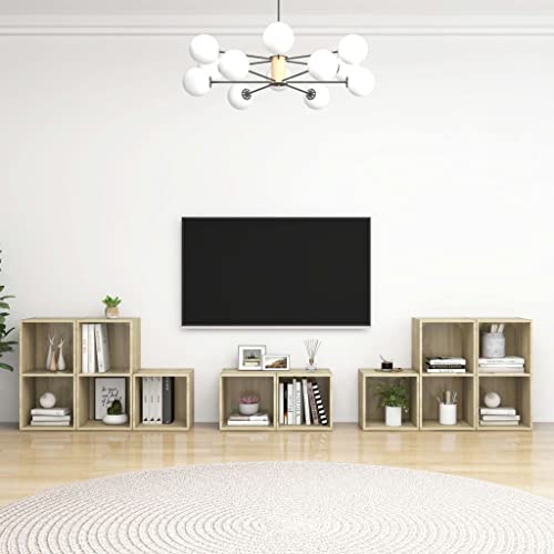 ZQQLVOO 8-TLG. TV-Schrank-Set Sonoma-Eiche Holzwerkstoff Sideboard hängend tv kommode tv ständer Fernseher kommode ZQQLVOO 8-TLG. TV-Schrank-Set Sonoma-Eiche Holzwerkstoff Sideboard hängend tv kommode tv ständer Fernseher kommode von ZQQLVOO