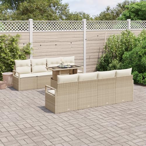 ZQQLVOO 9-TLG. Garten-Sofagarnitur mit Kissen Beige Poly Rattan “区分 for 办公室 ZQQLVOO 9-TLG. Garten-Sofagarnitur mit Kissen Beige Poly Rattan “区分 for 办公室 von ZQQLVOO