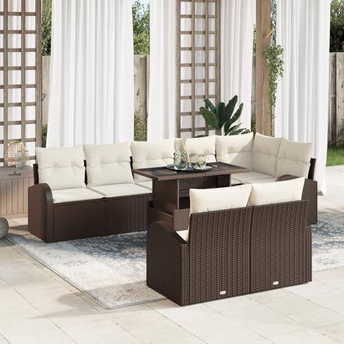 ZQQLVOO 9-TLG. Garten-Sofagarnitur mit Kissen Braun Poly Rattan “区分 for 室内 ZQQLVOO 9-TLG. Garten-Sofagarnitur mit Kissen Braun Poly Rattan “区分 for 室内 von ZQQLVOO