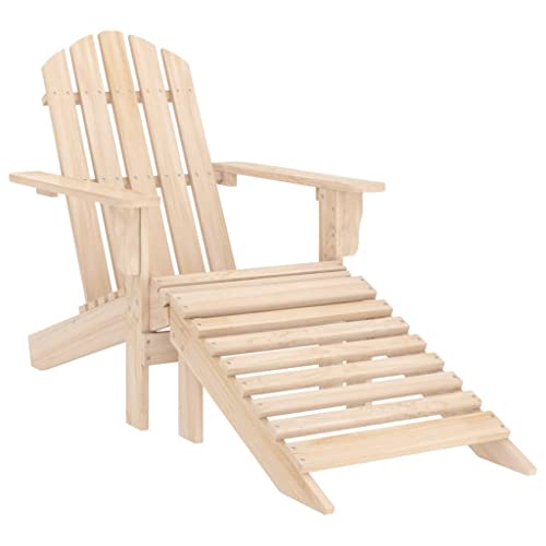 ZQQLVOO Adirondack-Gartenstuhl mit Fußteil Massivholz Tanne Gartenmöbel Balkonmöbel for Garden Lawn ZQQLVOO Adirondack-Gartenstuhl mit Fußteil Massivholz Tanne Gartenmöbel Balkonmöbel for Garden Lawn von ZQQLVOO