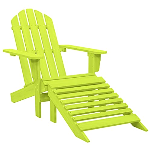 ZQQLVOO Adirondack-Gartenstuhl mit Fußteil Massivholz Tanne Grün Outdoor-Stühle Sitzmöglichkeiten im Freien for Deck Outdoor ZQQLVOO Adirondack-Gartenstuhl mit Fußteil Massivholz Tanne Grün Outdoor-Stühle Sitzmöglichkeiten im Freien for Deck Outdoor von ZQQLVOO