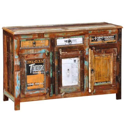 ZQQLVOO Anrichte Altholz Massivholz Vintage mit 3 Schubladen & 3 Türen gartenschrank flurschrank for Wohnzimmer Schlafzimmer ZQQLVOO Anrichte Altholz Massivholz Vintage mit 3 Schubladen & 3 Türen gartenschrank flurschrank for Wohnzimmer Schlafzimmer von ZQQLVOO