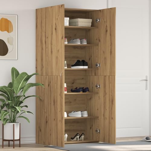 ZQQLVOO Artisan Eichenschuhschrank mit 8 Paar Stauraum, verstellbaren Regalen und strukturierter Oberfläche – robuster Schuhorganizer fürs Schlafzimmer oder begehbare Kleiderschränke ZQQLVOO Artisan Eichenschuhschrank mit 8 Paar Stauraum, verstellbaren Regalen und strukturierter Oberfläche – robuster Schuhorganizer fürs Schlafzimmer oder begehbare Kleiderschränke von ZQQLVOO