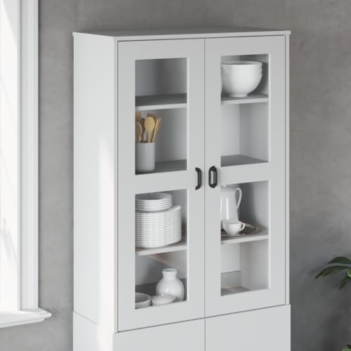 ZQQLVOO Aufsatz für Highboard VIKEN Weiß Holzwerkstoff kleiderschrank Schrank for Innenraum Büro von ZQQLVOO