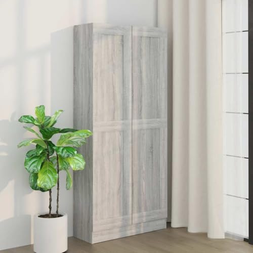 ZQQLVOO Badezimmerschrank Grau Sonoma Multifunktionales Bücherregal für Schlafzimmer 82,5x30,5x185,5 cm Holzwerkstoff ZQQLVOO Badezimmerschrank Grau Sonoma Multifunktionales Bücherregal für Schlafzimmer 82,5x30,5x185,5 cm Holzwerkstoff von ZQQLVOO
