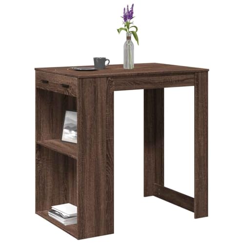 ZQQLVOO Bartisch Braun Eichen-Optik Dinner Table Pflegeleichter Tisch für Innenraum 102x70x103,5 cm Holzwerkstoff von ZQQLVOO