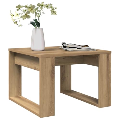 ZQQLVOO Beistelltisch Artisan-Eiche Stylischer Couchtisch aus Holzwerkstoff mit eleganter Oberfläche und langlebigem Design 50x50x35 cm Holzwerkstoff von ZQQLVOO