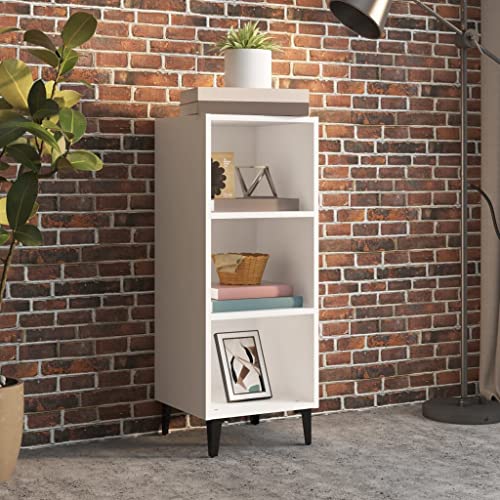 ZQQLVOO Beistelltisch Schränke Buffet Schränke Küche Schränke Sideboard Weiß 34.5x32.5x90 cm Holzwerkstoff für Wohnzimmer, Esszimmer und Küche Leicht zu montieren von ZQQLVOO