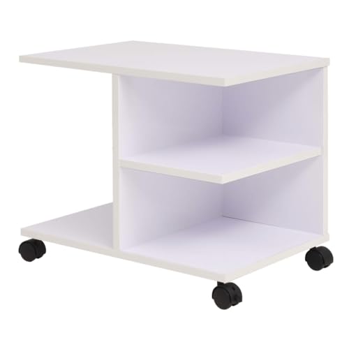 ZQQLVOO Beistelltisch mit Rollen Multifunktionales Bücherregal für Aufbewahrung 50×35×42 cm Weiß ZQQLVOO Beistelltisch mit Rollen Multifunktionales Bücherregal für Aufbewahrung 50×35×42 cm Weiß von ZQQLVOO