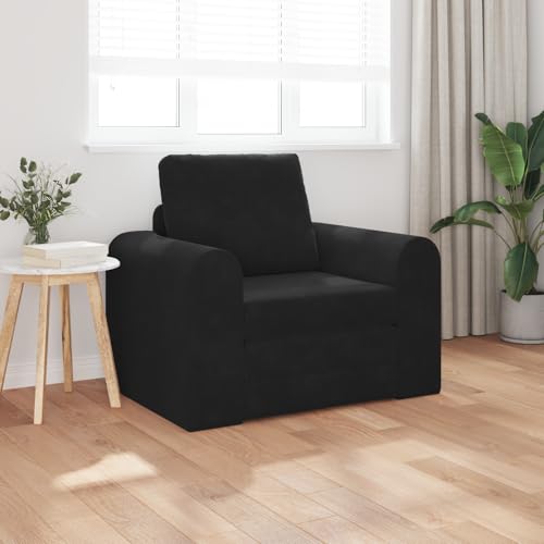 ZQQLVOO Boden Schlafsofa 2-in-1 Schwarz Schlafsofa mit Bettfunktion für kleine Räume, modernes Design und komfortable Sitzgelegenheit. 98x71x83 cm Velvet ZQQLVOO Boden Schlafsofa 2-in-1 Schwarz Schlafsofa mit Bettfunktion für kleine Räume, modernes Design und komfortable Sitzgelegenheit. 98x71x83 cm Velvet von ZQQLVOO