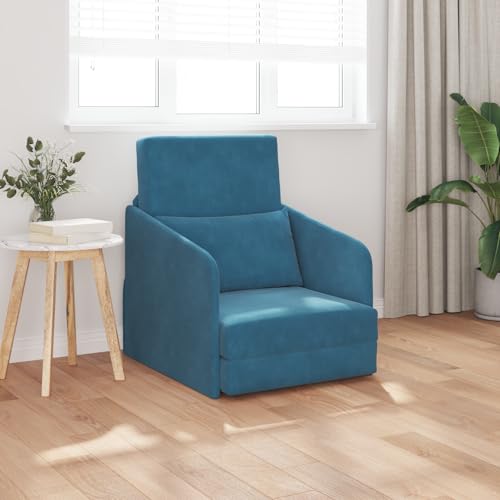 ZQQLVOO Boden-Sofa-Bett 2-in-1 Blau Multifunktionales Boden-Sofa-Bett mit verstellbaren Armlehnen und fleckenresistentem Polyesterstoff. 65x80x83 cm Velvet ZQQLVOO Boden-Sofa-Bett 2-in-1 Blau Multifunktionales Boden-Sofa-Bett mit verstellbaren Armlehnen und fleckenresistentem Polyesterstoff. 65x80x83 cm Velvet von ZQQLVOO