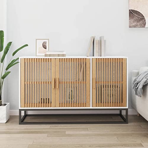 ZQQLVOO Bodenschrank Buffet Anrichte Besteckschrank Sideboard Weiß 105x30x65 cm Holzwerkstoff für Wohnzimmer, Esszimmer und Küche von ZQQLVOO