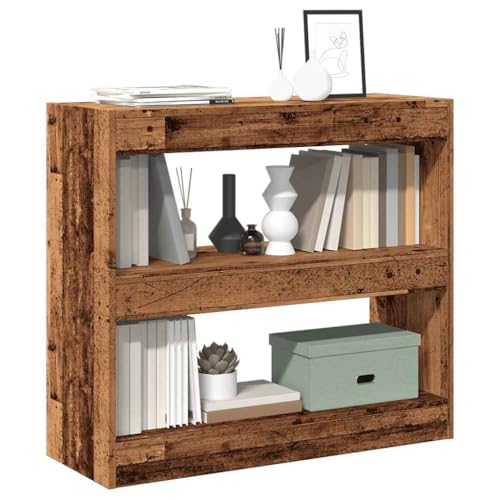 ZQQLVOO Bücherregal/Raumteiler Altholz-Optik Multifunktionales Bücherregal für Büro 80x30x72 cm von ZQQLVOO