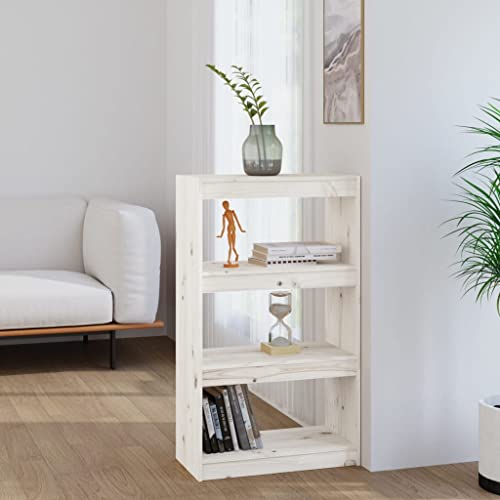 ZQQLVOO Bücherregal/Raumteiler Weiß Multifunktionales Bücherregal für Schlafzimmer 60x30x103,5 cm Massivholz Kiefer ZQQLVOO Bücherregal/Raumteiler Weiß Multifunktionales Bücherregal für Schlafzimmer 60x30x103,5 cm Massivholz Kiefer von ZQQLVOO