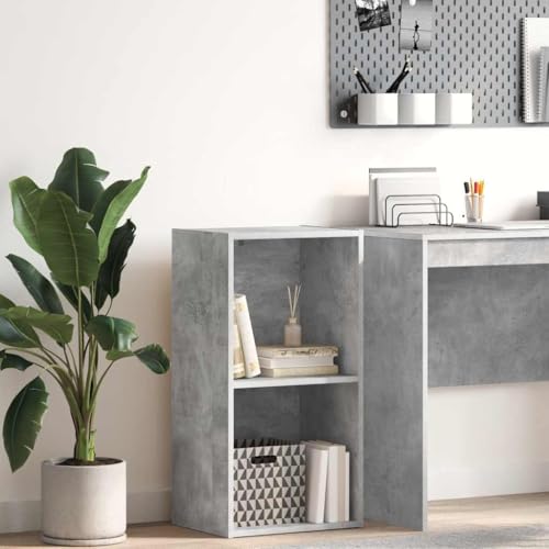 ZQQLVOO Bücherregal 2 Fächer Betongrau Multifunktionales Bücherregal für Schlafzimmer 40x30x76,5 cm Holzwerkstoff ZQQLVOO Bücherregal 2 Fächer Betongrau Multifunktionales Bücherregal für Schlafzimmer 40x30x76,5 cm Holzwerkstoff von ZQQLVOO