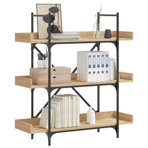 ZQQLVOO Bücherregal 3 Böden Sonoma-Eiche Multifunktionales Bücherregal für Schlafzimmer 100x33x108,5 cm Holzwerkstoff ZQQLVOO Bücherregal 3 Böden Sonoma-Eiche Multifunktionales Bücherregal für Schlafzimmer 100x33x108,5 cm Holzwerkstoff von ZQQLVOO