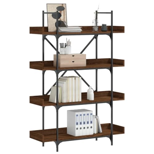 ZQQLVOO Bücherregal 4 Böden Braun Eiche-Optik Multifunktionales Bücherregal für Büro 100x33x145,5 cm ZQQLVOO Bücherregal 4 Böden Braun Eiche-Optik Multifunktionales Bücherregal für Büro 100x33x145,5 cm von ZQQLVOO