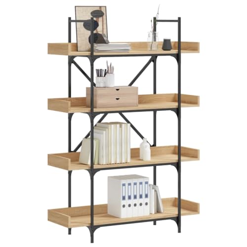 ZQQLVOO Bücherregal 4 Böden Sonoma-Eiche Multifunktionales Bücherregal für Büro 100x33x145,5 cm Holzwerkstoff ZQQLVOO Bücherregal 4 Böden Sonoma-Eiche Multifunktionales Bücherregal für Büro 100x33x145,5 cm Holzwerkstoff von ZQQLVOO