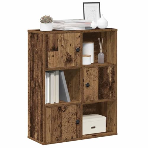 ZQQLVOO Bücherregal Altholz-Optik Multifunktionales Bücherregal für Wohnzimmer 60x24x76,5 cm Holzwerkstoff von ZQQLVOO