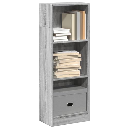 ZQQLVOO Bücherregal Grau Sonoma Multifunktionales Bücherregal für Aufbewahrung 40x24x109 cm Holzwerkstoff von ZQQLVOO