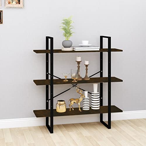 ZQQLVOO Bücherregal Räuchereiche Dekoratives Regal Wohnzimmerregal für Schlafzimmer 100x30x105 cm Holzwerkstoff von ZQQLVOO