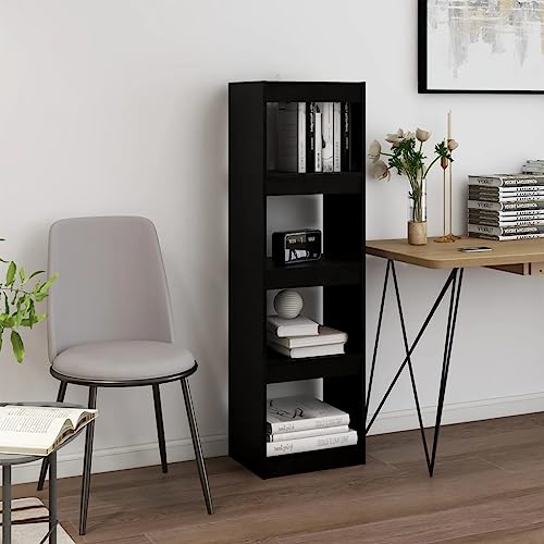 ZQQLVOO Bücherregal Raumteiler Schwarz Multifunktionales Bücherregal für Aufbewahrung 40x30x135,5 cm Massivholz Kiefer ZQQLVOO Bücherregal Raumteiler Schwarz Multifunktionales Bücherregal für Aufbewahrung 40x30x135,5 cm Massivholz Kiefer von ZQQLVOO