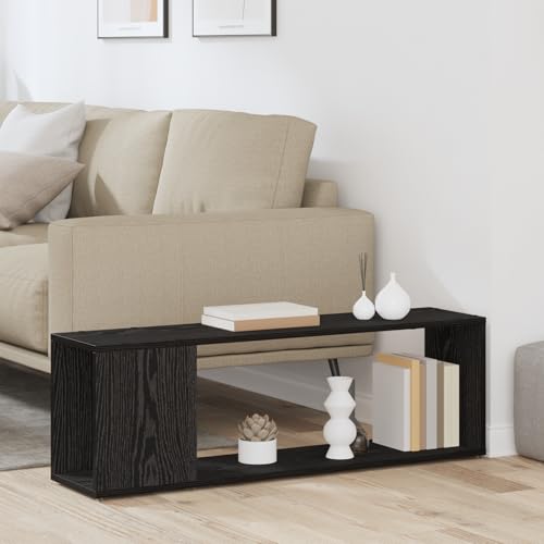 ZQQLVOO Bücherregal Schwarz Eiche tv unterschrank Fernsehtisch tv Regal Fernseher kommode 100x24x32 cm Holzwerkstoff ZQQLVOO Bücherregal Schwarz Eiche tv unterschrank Fernsehtisch tv Regal Fernseher kommode 100x24x32 cm Holzwerkstoff von ZQQLVOO