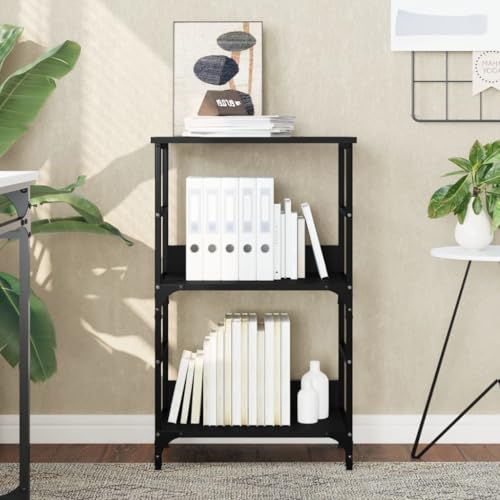 ZQQLVOO Bücherregal Schwarz Multifunktionales Bücherregal für Wohnzimmer 50x33x82 cm Holzwerkstoff ZQQLVOO Bücherregal Schwarz Multifunktionales Bücherregal für Wohnzimmer 50x33x82 cm Holzwerkstoff von ZQQLVOO