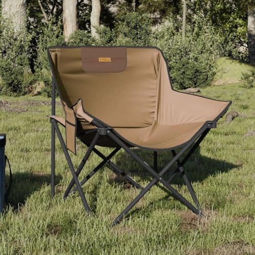 ZQQLVOO Campingstühle 2 STK. mit Tasche Klappbar Braun Sitzgelegenheiten für den Garten Sitzmöglichkeiten im Freien for Outdoor Patio von ZQQLVOO