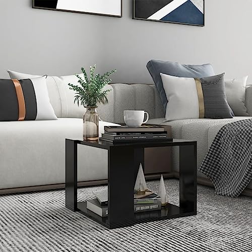 ZQQLVOO Couchtisch Beistelltisch Deko Wohnzimmer Wohnzimmertisch Couchtisch Schwarz 40x40x30 cm Holzwerkstoff Geeignet für Wohnzimmer Schlafzimmer Büro von ZQQLVOO