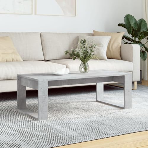 ZQQLVOO Couchtisch Betongrau Schicker Couchtisch aus Eichenholz mit strukturierter Oberfläche für modernes Wohnzimmer 102x50x35 cm Holzwerkstoff von ZQQLVOO