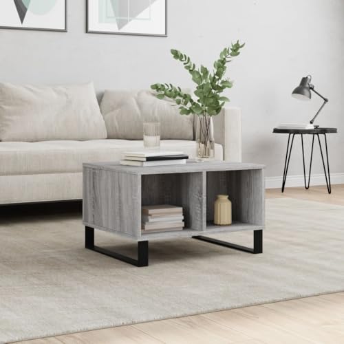 ZQQLVOO Couchtisch Grau Sonoma Coffee Table Tisch Wohnzimmer for Wohnzimmer Innenraum 60x50x36,5 cm Holzwerkstoff von ZQQLVOO