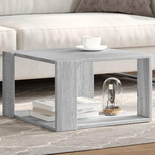 ZQQLVOO Couchtisch Grau Sonoma-Eiche Tisch Wohnzimmer Couch Tisch for Wohnzimmer Innenraum 51,5x51,5x30 cm Holzwerkstoff von ZQQLVOO
