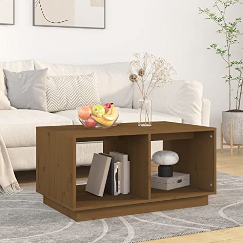 ZQQLVOO Couchtisch Honigbraun Massiver Kiefernholz Couchtisch mit Stauraum und geräumiger Platte 80x50x40 cm Massivholz Kiefer ZQQLVOO Couchtisch Honigbraun Massiver Kiefernholz Couchtisch mit Stauraum und geräumiger Platte 80x50x40 cm Massivholz Kiefer von ZQQLVOO