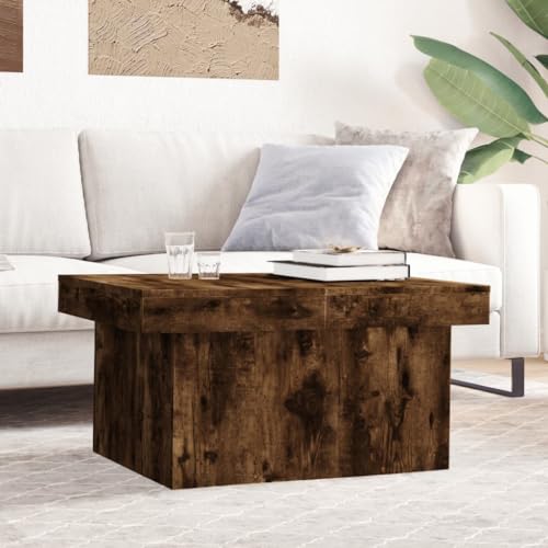 ZQQLVOO Couchtisch Räuchereiche Couch Tisch couchtisch for Wohnzimmer Esszimmer 80x55x40 cm Holzwerkstoff von ZQQLVOO
