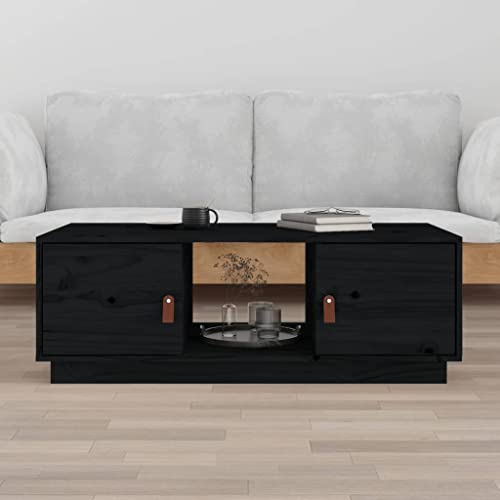ZQQLVOO Couchtisch Schwarz Wohnzimmer möbel Couch Tisch for Wohnzimmer Innenraum 100x50x35 cm Massivholz Kiefer von ZQQLVOO