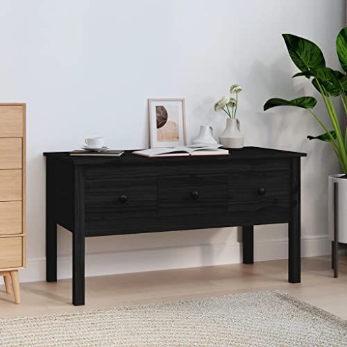 ZQQLVOO Couchtisch Schwarz beistelltisch Coffee Table for Wohnzimmer Esszimmer 102x49x55 cm Massivholz Kiefer ZQQLVOO Couchtisch Schwarz beistelltisch Coffee Table for Wohnzimmer Esszimmer 102x49x55 cm Massivholz Kiefer von ZQQLVOO