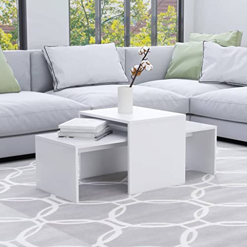 ZQQLVOO Couchtisch-Set Weiß Nesting-Tischset Eiche Stauraum Beistelltisch modern platzsparend 100x48x40 cm Holzwerkstoff ZQQLVOO Couchtisch-Set Weiß Nesting-Tischset Eiche Stauraum Beistelltisch modern platzsparend 100x48x40 cm Holzwerkstoff von ZQQLVOO