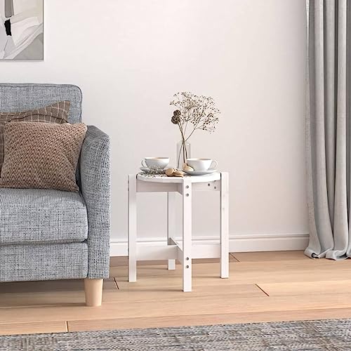 ZQQLVOO Couchtisch Weiß Ø Klassischer Couchtisch aus Massivholz mit robuster Tischplatte 42,5x45 cm Massivholz Kiefer ZQQLVOO Couchtisch Weiß Ø Klassischer Couchtisch aus Massivholz mit robuster Tischplatte 42,5x45 cm Massivholz Kiefer von ZQQLVOO